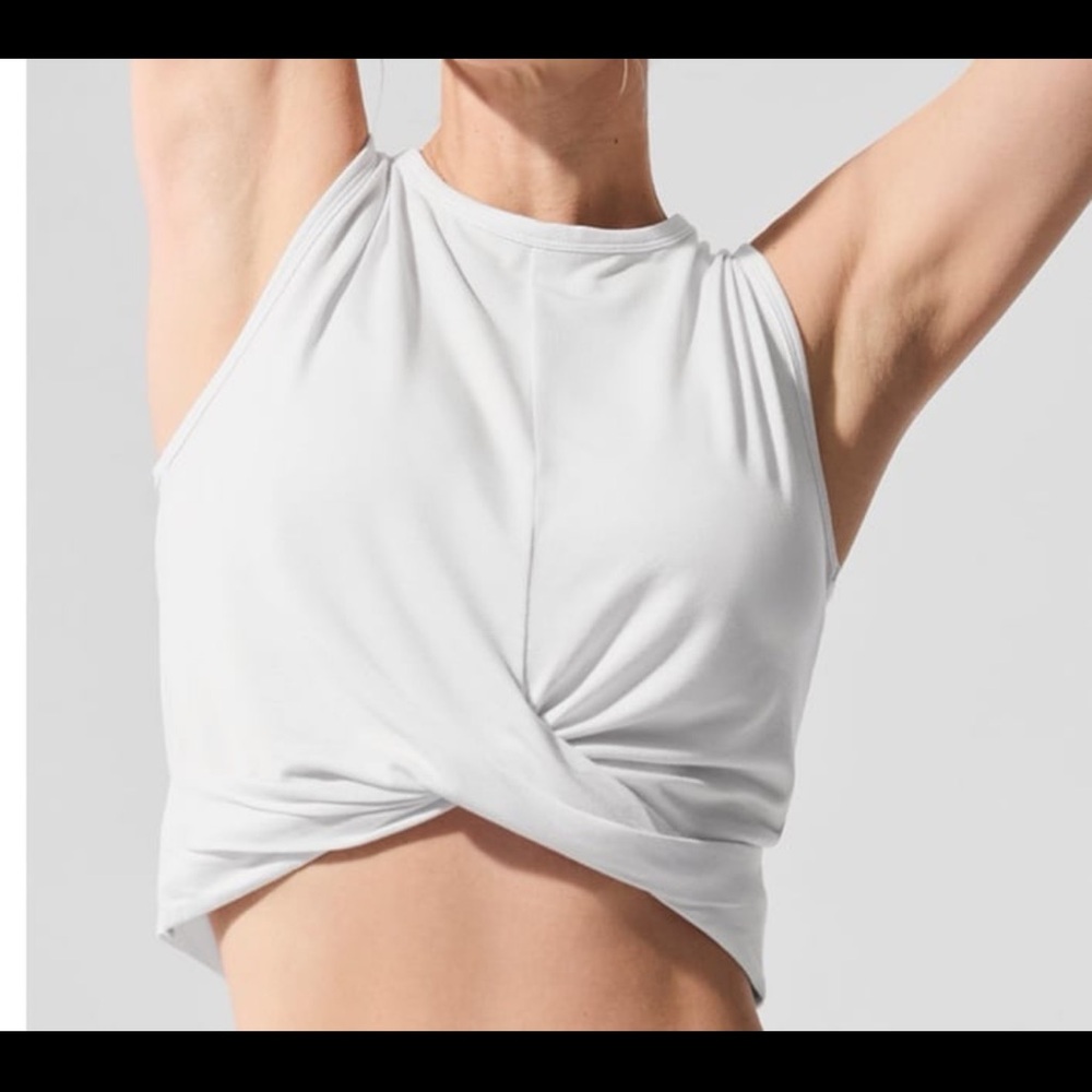 Alo yoga Cover Tank white size Large NWT